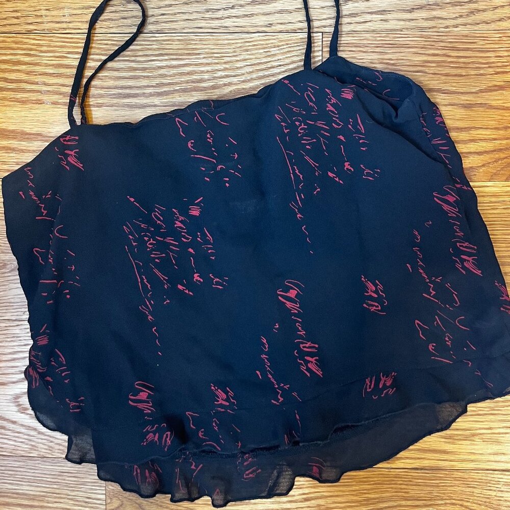 Black Sheer tank with Red Details
